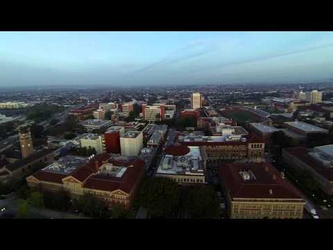 USC Campus at Dawn: An Aerial View