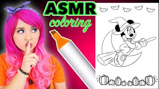 Minnie Mouse Halloween ASMR Coloring for Relaxation | Calming ASMR Sounds for Stress Relief & Sleep