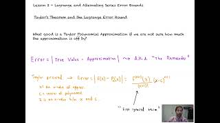 Lagrange Error Bound