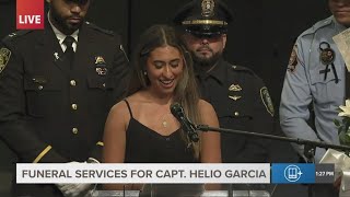 Captain Helio Garcia's daughter speaks at funeral