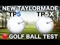 NEW TAYLORMADE TP5 & TP5X GOLF BALL TEST