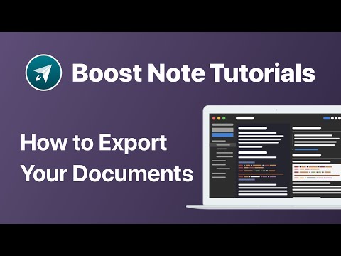 How to Export Your Documents | Boost Note Official