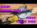 Using the dewalt  4 1/2 inch circular saw tips and tricks and making 2 easy jigs.