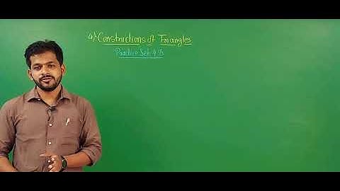 Std IX 4) Constructions of Triangles ( Video no 7)