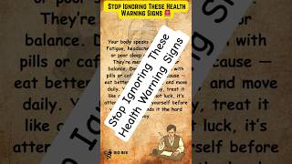 Stop Ignoring These Health Warning Signs 🚨 #SelfCare #healthawareness #quotes #motivation #shorts