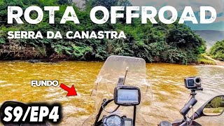 BUSCA por AVENTURA me fez ENTRAR com a MOTO no RIO [SERRA DA CANASTRA] Palmito e Zé Carlinhos S9/EP4