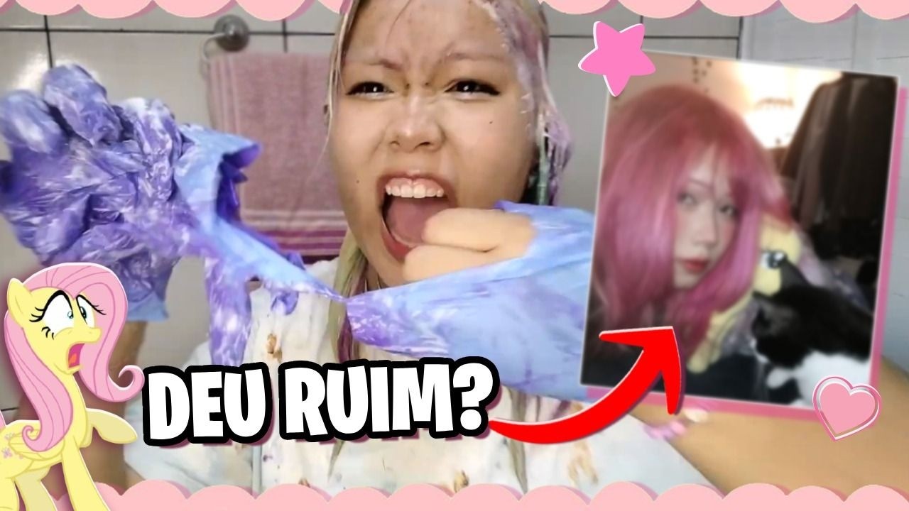 COMO pintei meu cabelo de rosa! (EM CASA e SOZINHA)