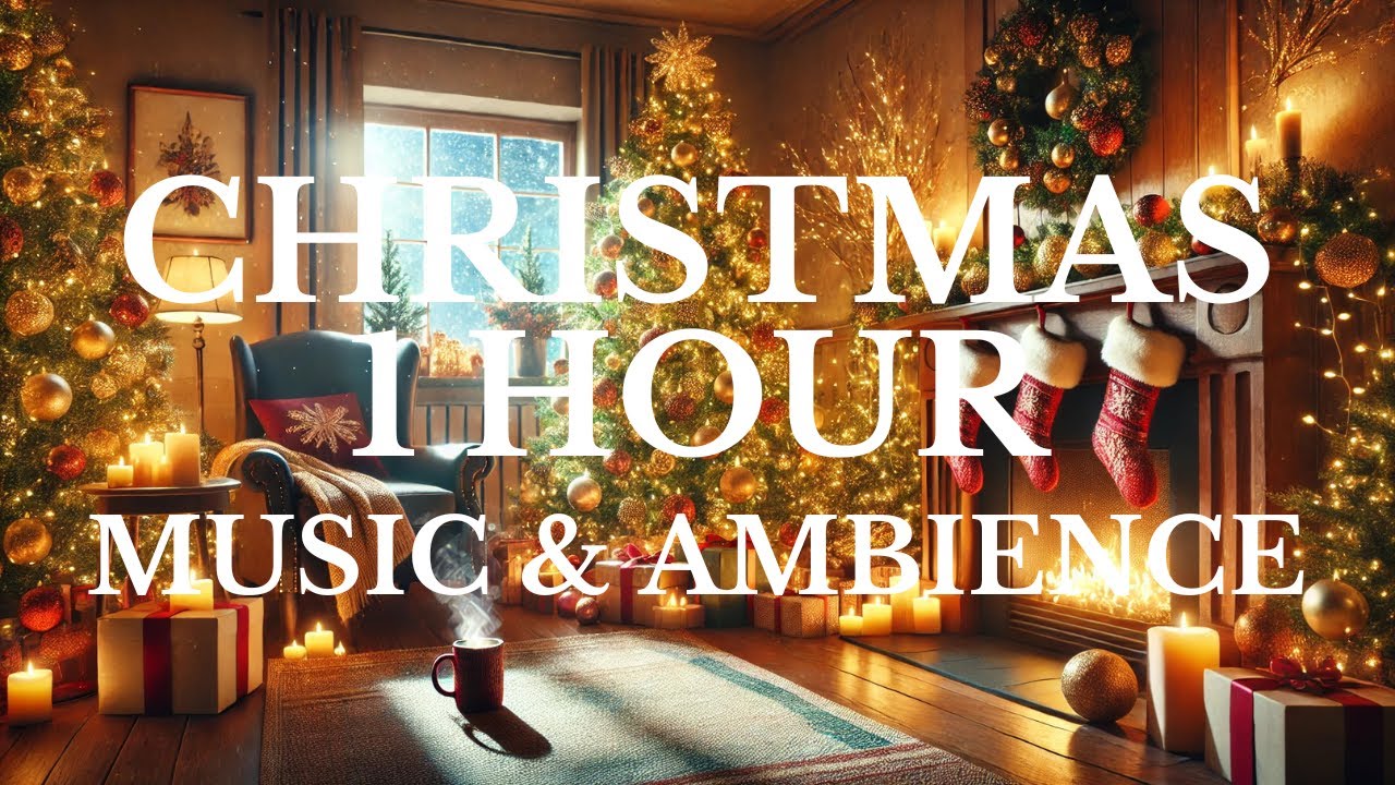 Magical Christmas Eve Ambience | Warm Fireplace, Festive Lights & Soft ...