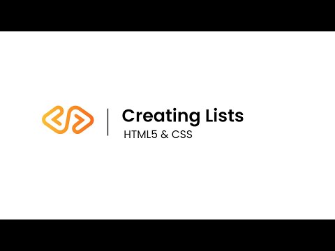 HTML & CSS Tuts - Lesson 6 - Creating Lists