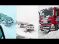 Снежная буря. Засада в дороге. Машины занесло снегом. Эпичное видео.