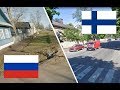 Россия и Финляндия. Сравнение. Боровичи - Котка. Russia - Finland. Suomi - Venäjä. Kotka