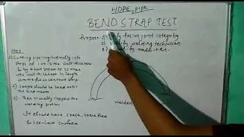 Bend strap test for HDPE pipe joint verification at site