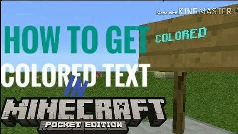 Minecraft PE: COLORED,BOLD AND SLANTED TEXT FULL