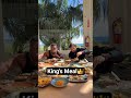 Arman Tsarukyan enyoying king's meal with Ashton Hall👑