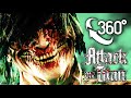 Eren yeagers attack titan fights defending the camp  attack on titan  360 vr  8k ambisonics
