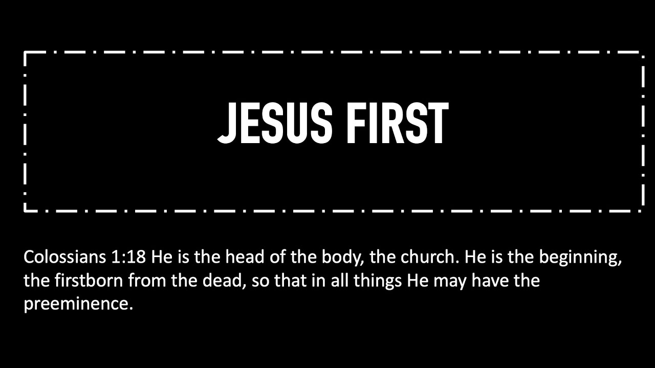 Jesus First Part 4: Reflecting God - YouTube