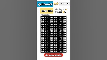 Find the odd "912"👈🔥🤔😃👀 and test your IQ level | #oddoneout #brainteaser #ytshorts #maths #trending