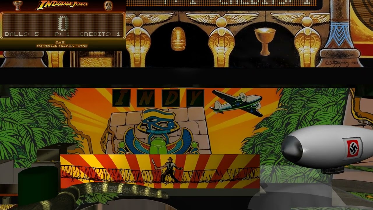 Indiana Jones, The Pinball Adventure (Williams, 1993) (Color DMD