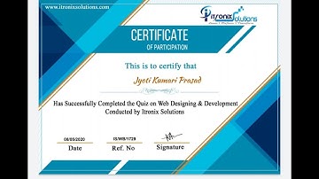 National level quiz on a Web development |Free E-certificate within 2 minutes. | online quiz 2020