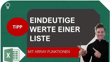 Eindeutige Werte einer Liste per Funktion in Excel ausgeben (Array-Funktion EINDEUTIG) I Excelpedia