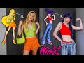 dressing like *winx club characters* for a week