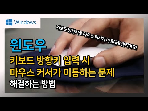 #윈도우 #키보드 #방향키 입력시 #마우스 #커서가 #이동하는 문제 해결하는 방법