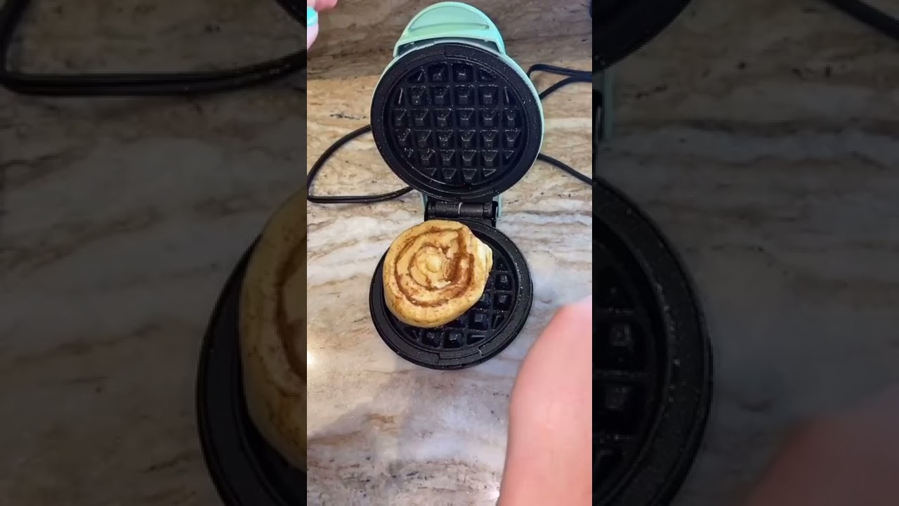 Trying to waffle cinnamon rolls! 🧇 