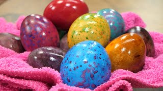 How original and very fast to paint Easter eggs. IDEAS for Easter eggs.