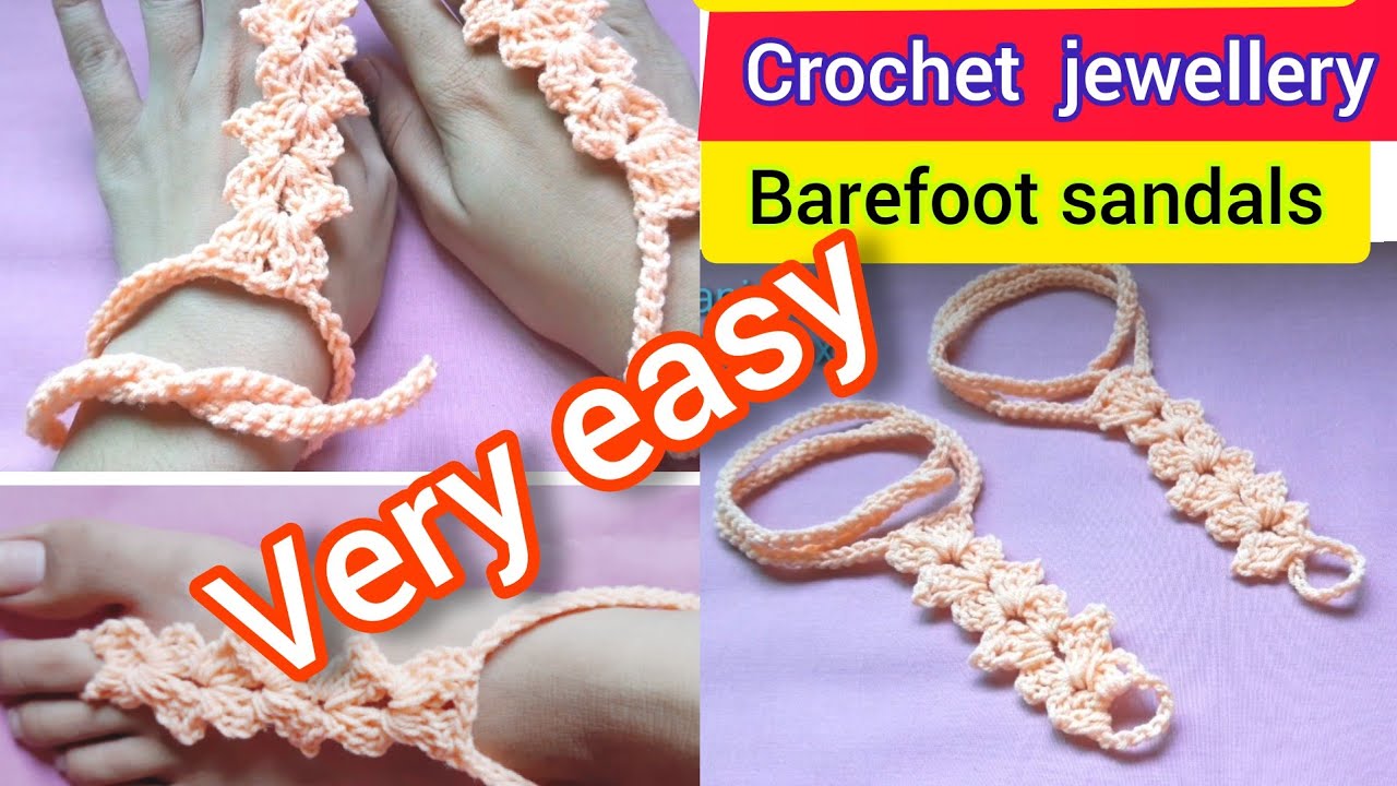 Barefoot sandals , foot jewellery , handmade jewellery ideas