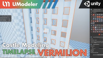 3D Modeling in Unity - Timelapse of Modeling a Castle in Vermilion with UModeler