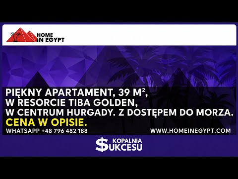 Apartament w centrum Hurghady w resorcie Tiba Golden nr. 328b z dostępem do plaży. Cena w opisie.