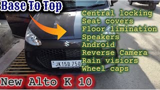 New Alto k 10 | bass variant to  top ❤Central locking |speakers |Android |Floor limination | Camera