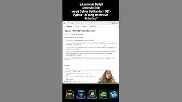 🔥Leetcode Daily!! Leetcode 380. Insert, Delete, GetRandom O(1) - Python   #Faang Interviews #shorts🚀