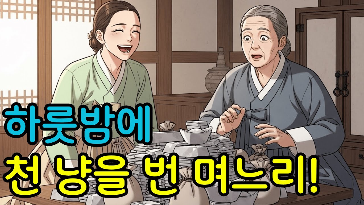 하룻밤 만에 천냥을 번 천재 며느리, 시어머니도 깜짝 놀랐다  | 민담, 야담, 신화, 전설, 설화, 옛이야기