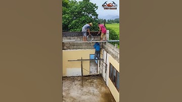 PREPARING FOR: Formwork,Steel Work and Concreting of beam!! (Working while Rains Fall)