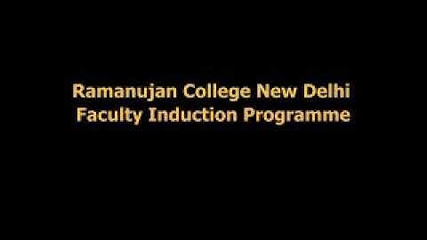Ramanujan College New Delhi assignment