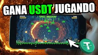 HASTA 22 USDT JUGANDO | COMO GANAR USDT JUGANDO SPACE INVADERS