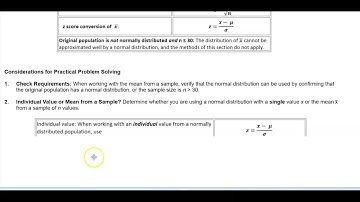 Math 14 6.4 Central Limit Theorem and the Sampling Distribution for Sample Mean
