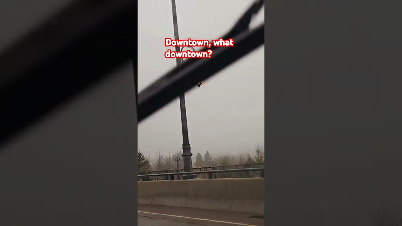 Downtown, what downtown? Thick Fog over Downtown Moncton NB, Jan. 19 2024 