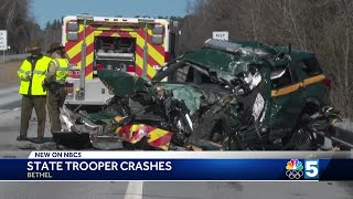 Interstate 89 reopens in Bethel after crash involving Vermont State Police cruiser, fire truck