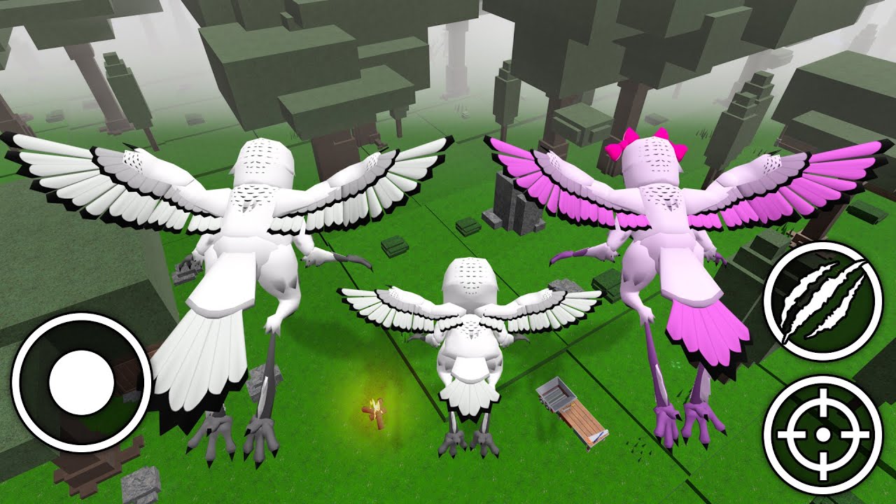 Playing as OWL FAMILY in 99 Nights in the Forest