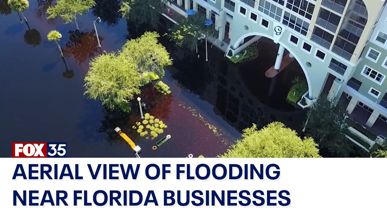 SKYFOX Drone surveys flooding in Sanford from rising Lake Monroe