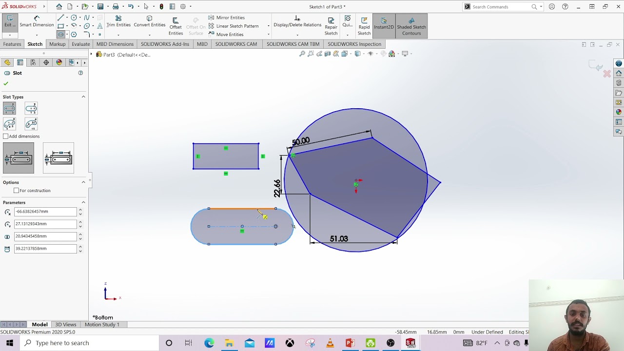 Sketch Entities in Solid works | More Tools to Draw Sketches