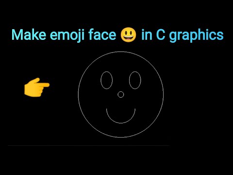 Draw Smile😊emoji face in C graphics |Coding || programming