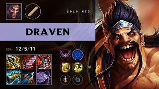 Draven Mid vs Qiyana - EUW Master Patch 26.12