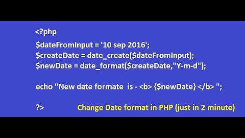 Change Date format in PHP (just in 2 minute)