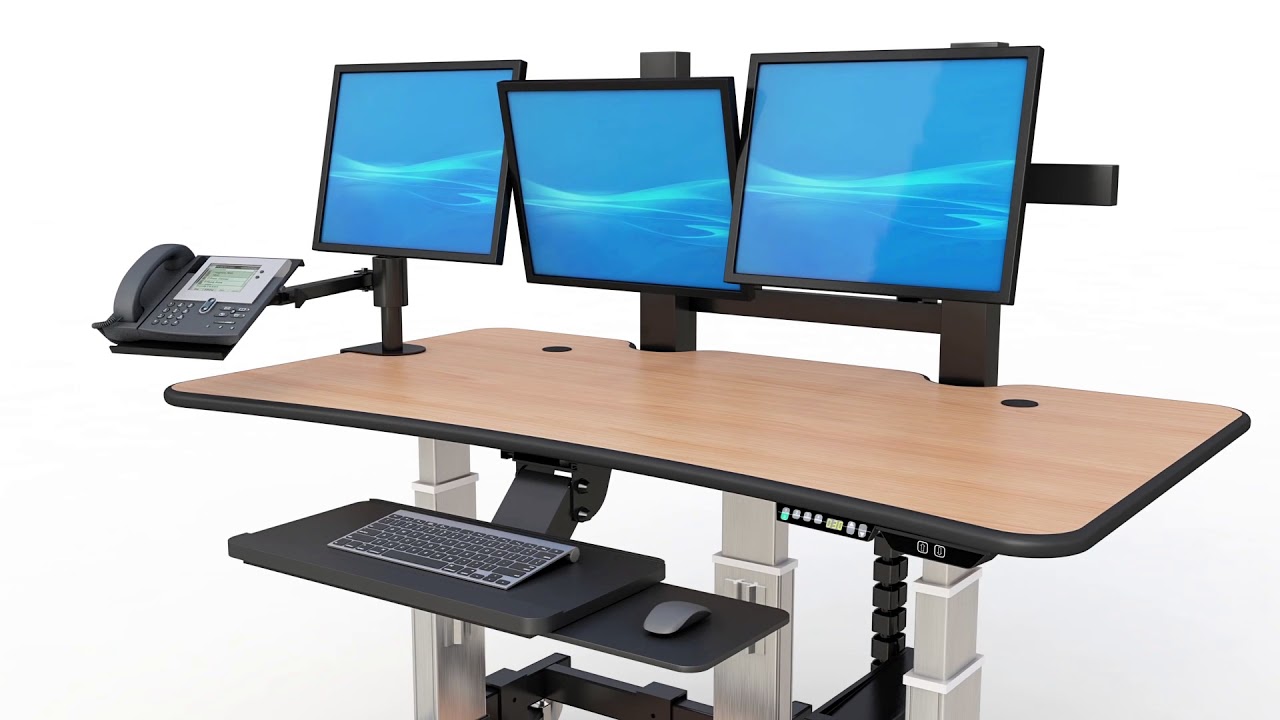 Adjustable Uplift Sit or Stand Desk YouTube