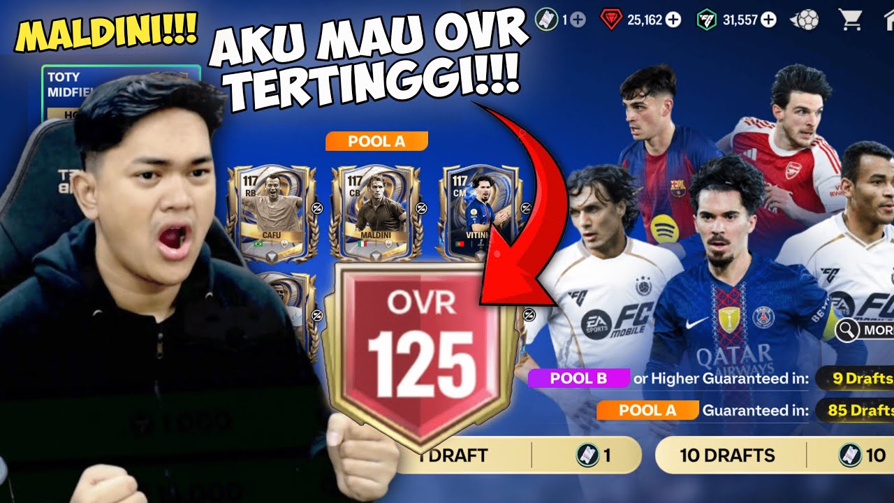 MAKKK MALDINI CB TERKUAT, CAFU & VITINHA OVR 117!! SEMOGA NAIK OVR TERTINGGI 125! - EA FC MOBILE 26