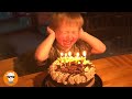 Baby crying because of blowing candles fails 3  funny babies blowing candle fail