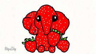 strawberry elephant (ano ano wilkum)